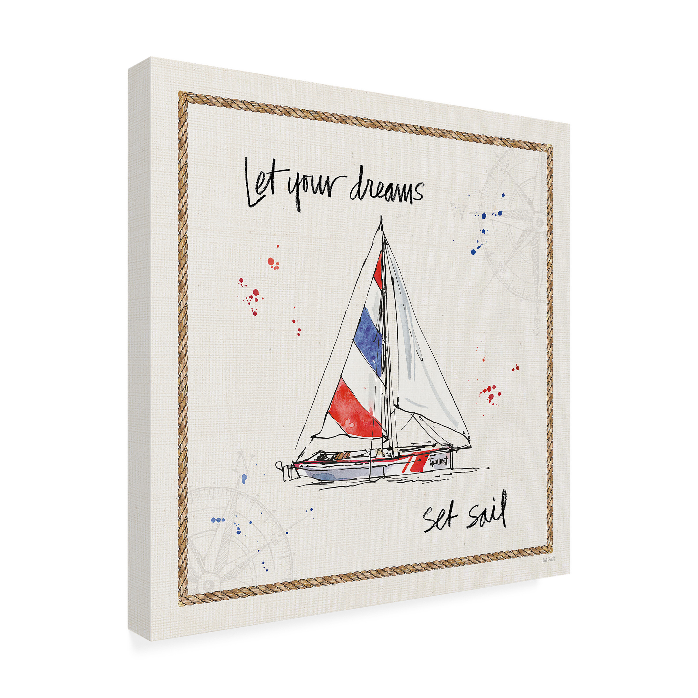 Trademark Fine Art 'Coastal Buoys III' Canvas Art by Anne Tavoletti