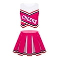 thumbnail image 1 of Alvivi Kids Girls Cheerleading Costume Outfit Crop Tops Pleated Pleated Skirt Set 6-16, 1 of 7