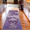 thumbnail image 2 of Grunge Decorative Rug, Skull and Flowers Day of the Dead Mexican Traditional Celebration Symbolic Art, Quality Carpet for Bedroom Dorm and Living Room, 6 Sizes, Mauve Violet, by Ambesonne, 2 of 2