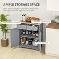 thumbnail image 4 of HOMCOM Armoire de Cuisine, Buffet au Sol avec Tiroirs, Gris, 4 of 10