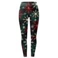 thumbnail image 2 of Gibobby leggings de invierno para mujer Mallas con estampado navideño para mujer, mallas deportivas con Control de Yoga, mallas deportivas para mujer, mallas de cintura alta (Verde, S), 2 of 4