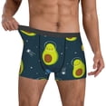 thumbnail image 2 of Kdxio Men's Boxer Briefs with Avocado in Space Print - Comfortable and Breathable Underwear for Everyday Wear, 2 of 7