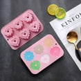 thumbnail image 4 of Kitchen baking mold -6 even love revolving cake mold doughnut rice cake complementary food silicone mold muffin cup Qifeng baking traypink, 4 of 5