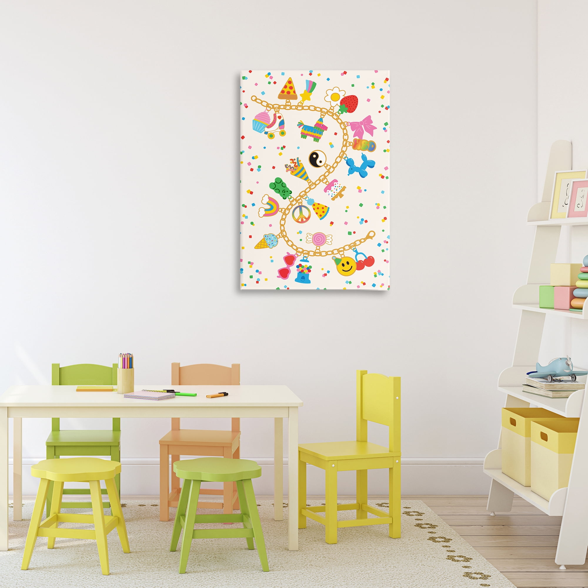Stupell Industries Playful Party Charm Bracelet Canvas Wall Art, design by Nadia Hassan