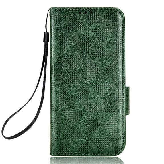 Allytech Folio Wallet Case for iPhone 14 6.1 Inch with Wrist Strap, Premium PU Leather Soft TPU Built-in Magnet Closure Card Slots Holder Function Anti-Scratch Shockproof Flip Cover,Green