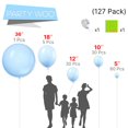 thumbnail image 2 of Balloon PartyWoo, color azul pastel, 127 unidades, diferentes tamaños, 2 of 6