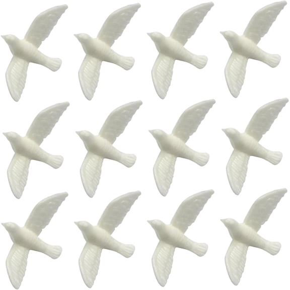 12Pcs Dove Figurine for Crafts Miniature Bird Statue Bulk Realistic Resin Artificial Pigeon Model Toys for Dollhouse Decorations Accessories| Mini Dollhouse Accessories(xw)