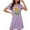 Purple, variant on HomeGardon Women's Sleepwear Nightgowns for Women,Fashion Print Medium Length Dress Oversized Short Nightgown Fashion Chest Print Short Sleeve Nightdress,S-XXL