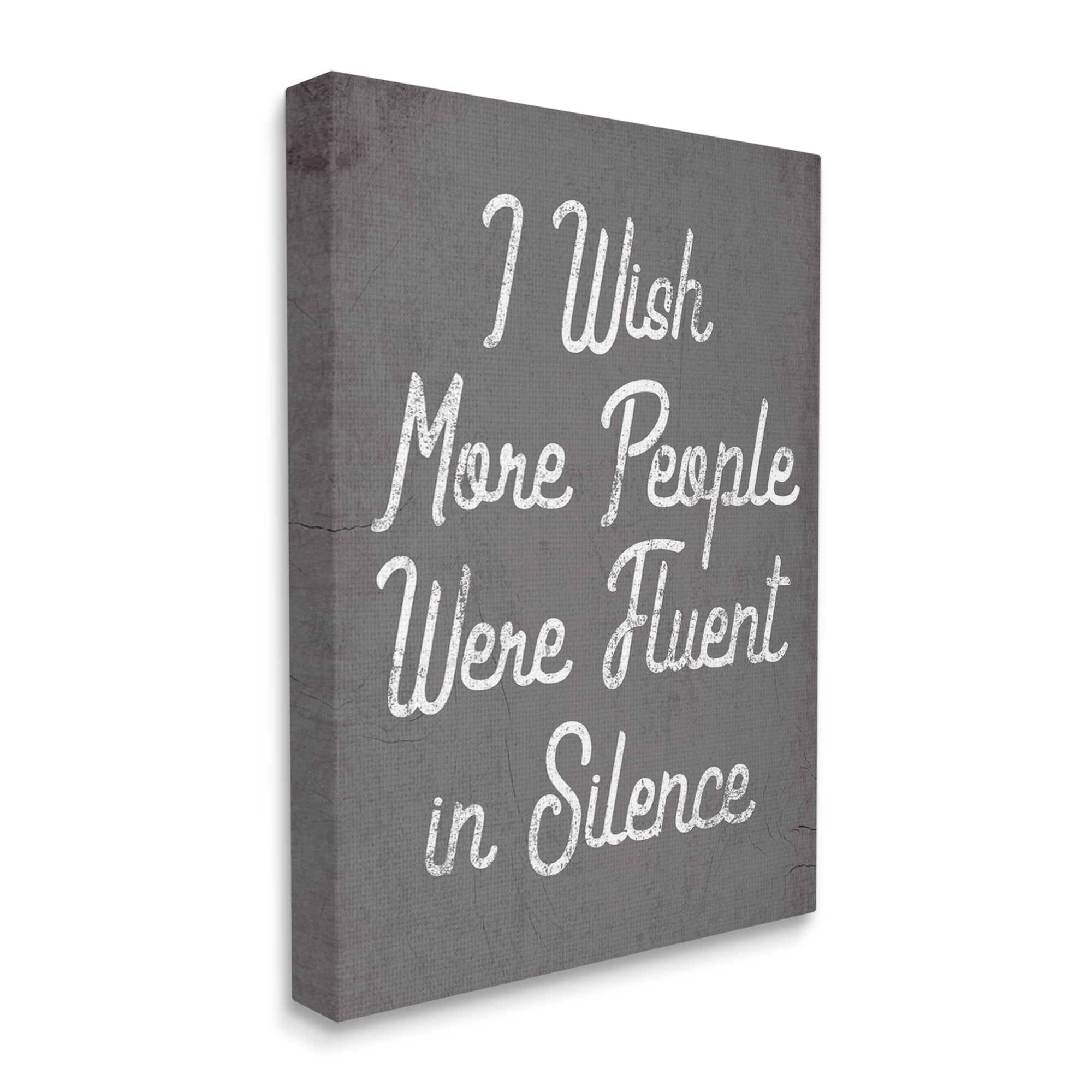 Stupell Industries Fluent in Silence Funny Introvert Phrase Quiet Time, 16 x 20, Design by Daphne Polselli