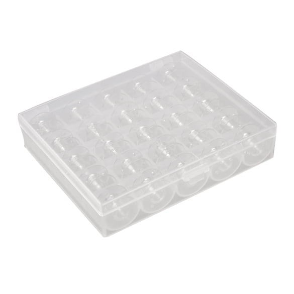 Caja de almacenamiento de hilo de bobinas de máquina de coser de plástico con 25 bobinas individuales Ndcxsfigh Libre de BPA