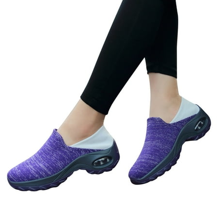 

Youmylove Women Wedge Air Cushion Casual Shoes Sports Shoes Thick Sole Wedge Shoes Slippers Fashion Soft Sole Casual Shoes Cozy Comfy Footwear