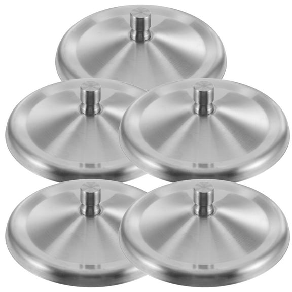CTIRCHIU 5Pcs Stainless Steel Cup Covers Reusable Heat Resistant Mug Lids for Home Office Anti Dust