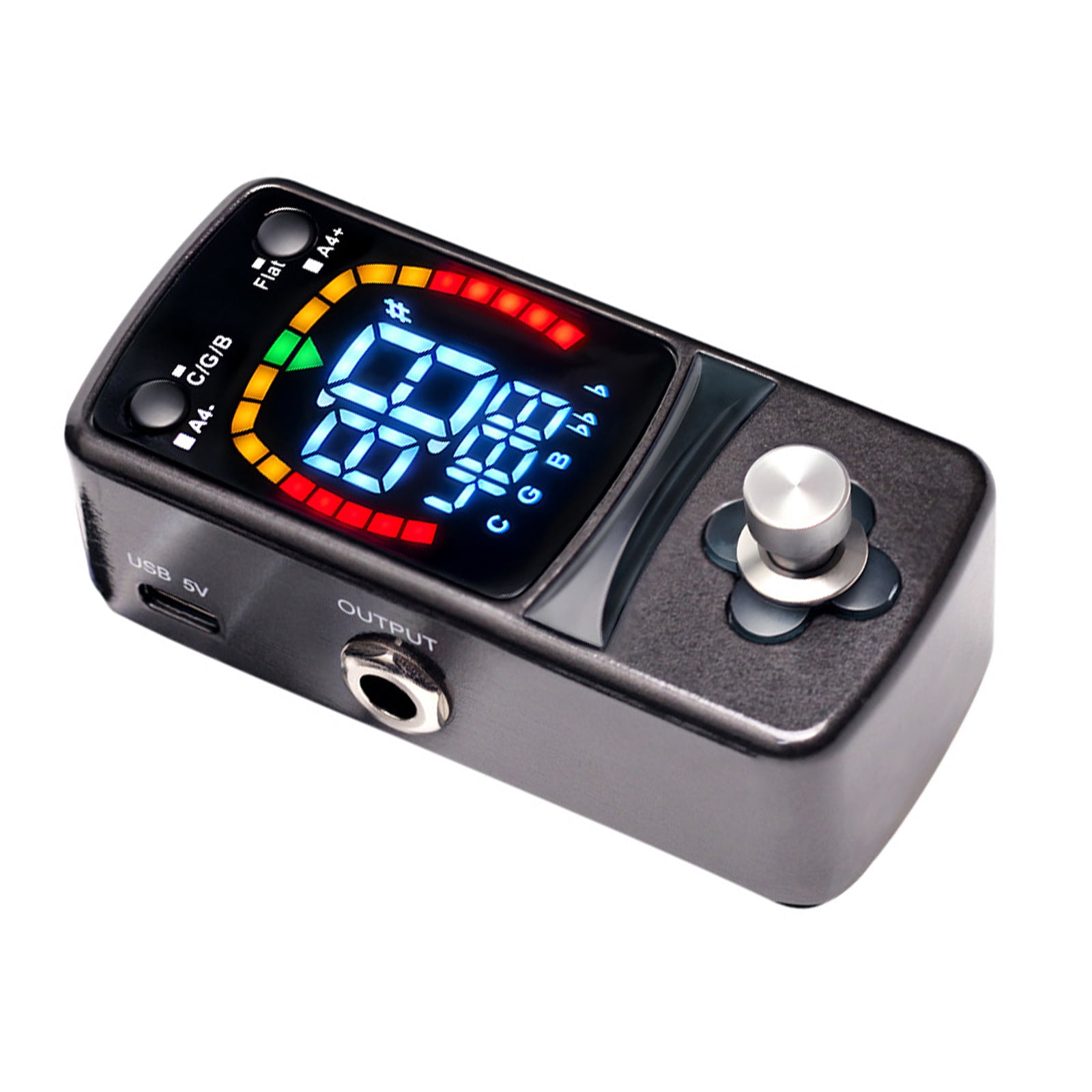 Portable Size Digital Guitar Pedal Tuner Replacement Chromatic Guitar Tuner Pedal Effect Real Bypass Design Enduring