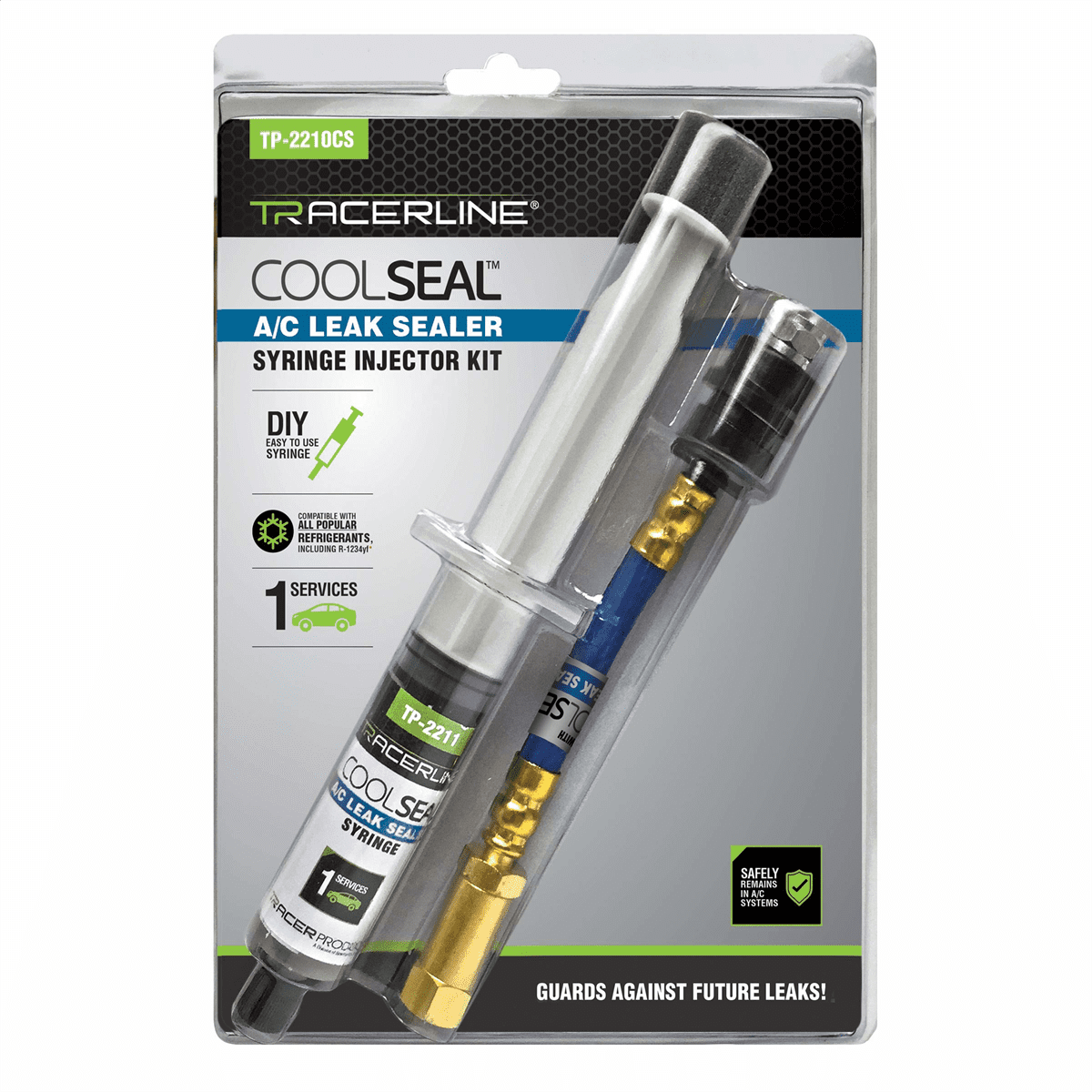 TRACERLINE TP2210CS COOL SEAL Air Conditioner Leak Sealer Injector Syringe Kit