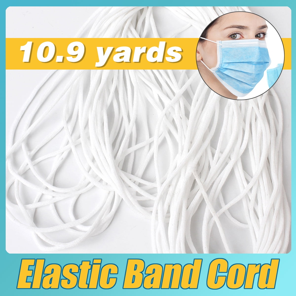 3mm Round Elastic Band Cord Ear hanging Sewing Crafts DIY Material 10Yard Length 