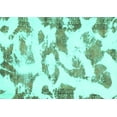 thumbnail image 1 of Ahgly Company Machine Washable Indoor Rectangle Oriental Turquoise Blue Modern Area Rugs, 8' x 12', 1 of 4