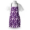 thumbnail image 3 of Mauve Apron Unusual Vivid Allium Flower Petals Design Abstract Hippie Victorian Peony Artwork, Unisex Kitchen Bib Apron with Adjustable Neck for Cooking Baking Gardening, Purple White, by Ambesonne, 3 of 3