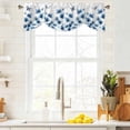 thumbnail image 4 of Tie Up Valances for Windows, Navy Blue Floral Adjustable Valance Curtains Window Treatment for Living Room, Spring Flowers Butterflies Watercolor Rod Pocket Kitchen Curtains & Drapes 60x18 Inch, 4 of 9
