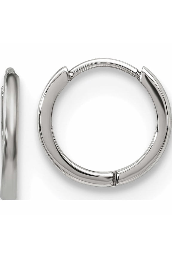 Stainless Steel Polished 1.4mm Endless Hinged Hoops (11.52 X 11.72) Made In China -Jewelry By Sweet Pea