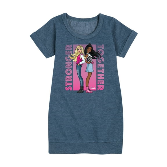 Barbie - Best Friends - Stronger Together - Toddler And Youth Girls Fleece Dress