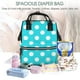 thumbnail image 5 of Easygdp Aqua And White Polka Dot para Bolsa de Bebé de Gran Capacidad con Múltiples Bolsillos, Bolsa de Pañales para Padres, Bolsa de Viaje Organizada y Elegante, 5 of 6