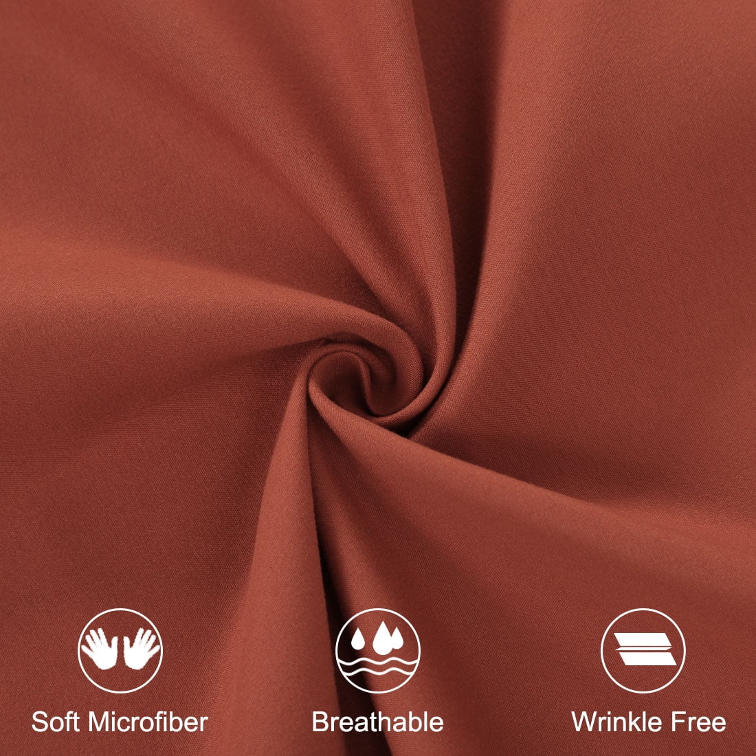 Unique Bargains 2-Piece Soft Microfiber Pillowcases, Queen, Orange
