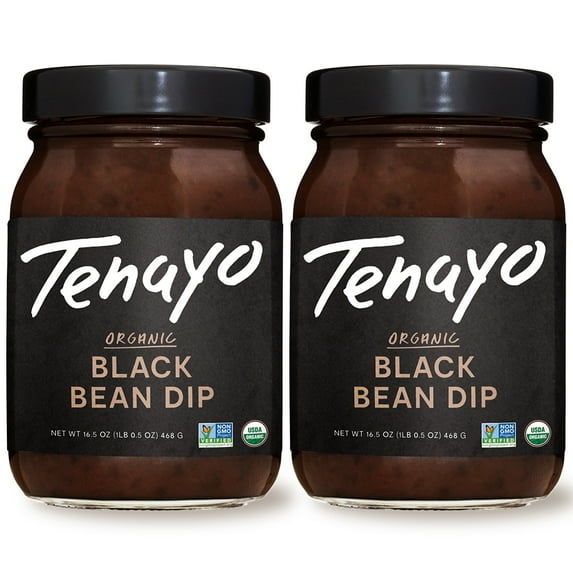 Tenayo Organic Bean Dip, All Natural & Non GMO, No Preservatives, No Sugar Added, 16 oz. Jar - 2 Pack