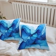 thumbnail image 5 of Watercolors Blue Printing Outdoor Pillow Covers Pack of 2 Modrn Art Waterproof Throw Pillow Covers Decorative Cushion Cases for Patio Garden Tent Balcony Couch 26x26 inch, 5 of 8
