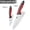 Red Black, variant on Ceramic Knife Set 2 Pack Fruit Meat Cutting Vegetable Paring Knife Set with Blade Guard for Kitchen and Restaurant, 6" Chef and 3" Paring Knife