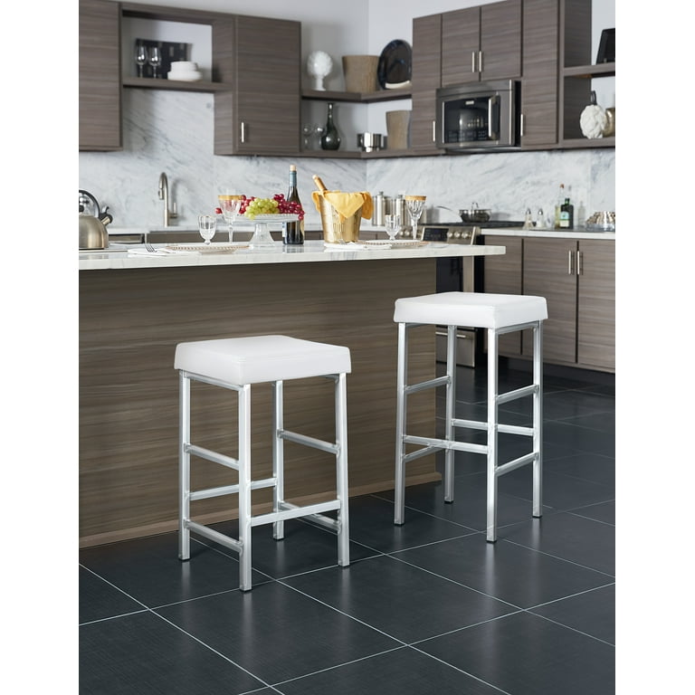 Chrome backless 2024 bar stools