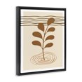 thumbnail image 3 of Stupell Industries Mid-Century Contemporary Earthy Leaf Black Floating Frame Canvas Art, 25 x 31, by Martina Pavlova, 3 of 7