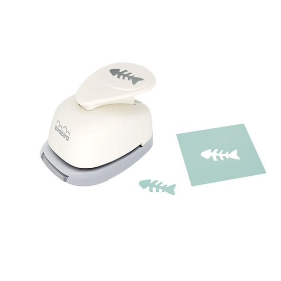 Bira Craft 1 inch Fish Bone Lever Action Craft Punch for Paper Crafting Scrapbooking