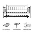 thumbnail image 5 of Contemporary Metal with Trundle Daybed, Twin, Black, 5 of 10