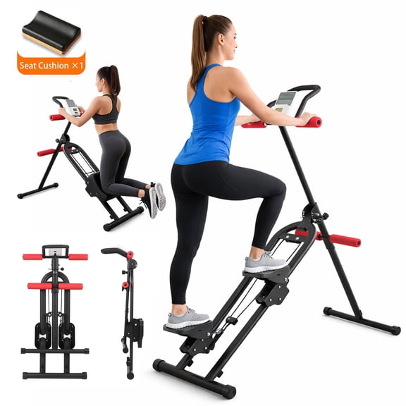 Stair Stepper for Home Gym Exercise, Stair Stepper w/Handlebar, Extended Step Range Climber Machine for Legs, Core and Glute Workouts, Stairmaster for Full-Body Workout, Folding Stair Climber