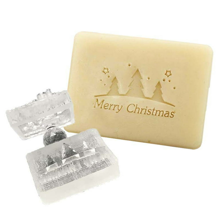 Christmas Theme Transparent Soap Stamp Natural Organic Soap Making Acrylic  Stamps Resin Crafts Making Acrylic Chapters 