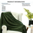 thumbnail image 2 of Soft Lightweight Microplush Flannel Fleece Bed Blanket Twin-XL Olive Green, 2 of 8
