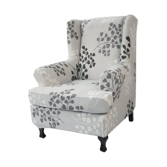 EcoAncheng Wing Chair Slipcovers, 2 Pieces Stretch Wingback Chair