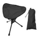 thumbnail image 2 of Taburete plegable para acampar, silla para mochileros, fácil de transportar, portátil, cómodo reposapiés con bolsa para barbacoa, pesca, senderismo y Negro, 2 of 8