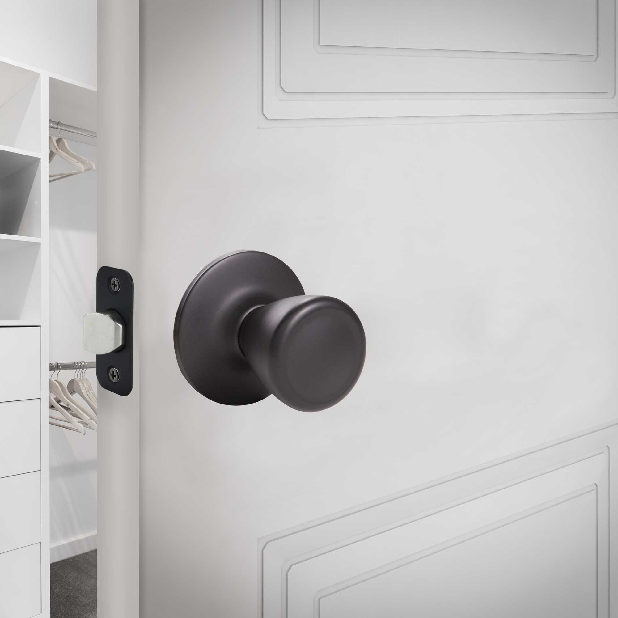 Design House WM677925 Tulip Passage Hall and Closet Door Knob Matte Black