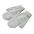 thumbnail image 2 of KLOY2K Women's Double Layer Mittens - Cute Stretchy Soft Thickened, Solid Color Cold-Resistant Gloves for Autumn Winter Riding-Winter Gloves,Light Ashy,One Size, 2 of 4