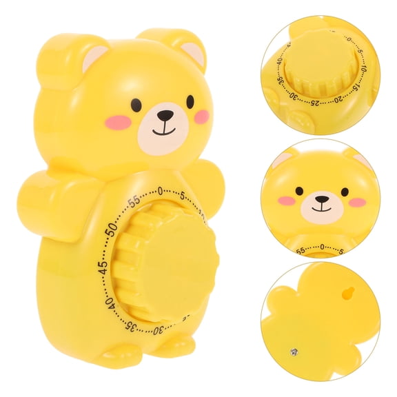 Raindrops Yellow Animal Kitchen Timer - Portable Manual Mechanical Cooking Timer, Easy to Use for Precise Time Management