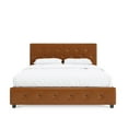 thumbnail image 3 of DHP Dakota Upholstered Platform Bed, Queen, Camel Faux Leather, 3 of 18