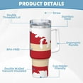 thumbnail image 5 of Vsdgher American Flag Map Pattern 40 oz Tumbler with Handle and Straw Lid | Insulated Cup Reusable Stainless Steel Water Bottle Travel Mug | Gifts for Women Men Him Her, 5 of 8