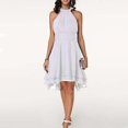 thumbnail image 1 of Women's Halter Sleeveless Cropped Layered Midi, 1 of 4