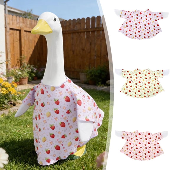 sruoe Porch Goose Outfits, Garden Goose Outfits, Summer Lawn Goose Outfits, Goose Dress Set Fits 23"H Large Porch Goose, Durable Goose Clothing for Patio Lawn Garden Decoration