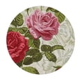 thumbnail image 4 of nygtbtfer Pink Round Table Cloth with Elastic Edged Watercolor Rose Flower Elastic Edge, wipeable Floral 38-42, 4 of 8