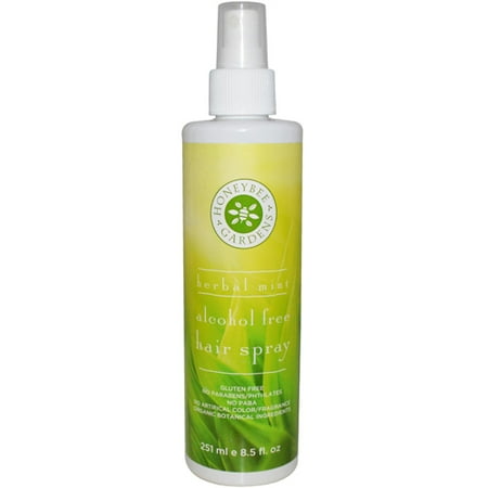 Alcohol Free Natural Spray - Honeybee Gardens Hair Spray -Alcohol Free - Herbal Mint - 8 fl oz