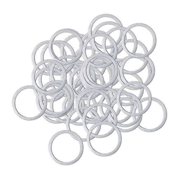 Juego de 50 bujes para hojas de sierra, anillos reductores, espaciadores de disco de tallado, conversión de metal 20 mm a 16 mm