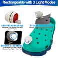 thumbnail image 2 of LED Croc Shoe Lights - 3 LED Modes, USB Rechargeable, Waterproof, Clip On Light - Shoe Headlights For Night Walking, Running & Cycling 2pc - (Blue), 2 of 7