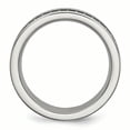 thumbnail image 2 of 8mm Stainless Steel Polished With Sawtooth Accent and Black Ceramic Center Band Ring Size 9 -  Jewelry Gift for Mom, 2 of 6